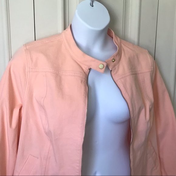 NEW Isaac Mizrahi Live! 24/7 Colored Denim Zip Front Jacket - Picture 6 of 10